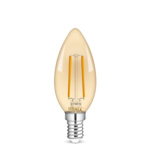 E14 LED Lampe Kerzenform Filament Polaris amber 2,5W 1800K