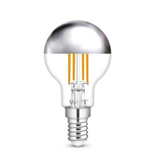 E14 LED Kopfspiegellampe Capella G45 silber 4,5W 2700K dimmbar