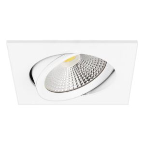 LED Einbaustahler Eleanora quadratisch 6W dim to warm 2000K-3000K Weiß inklusiv Treiber IP44