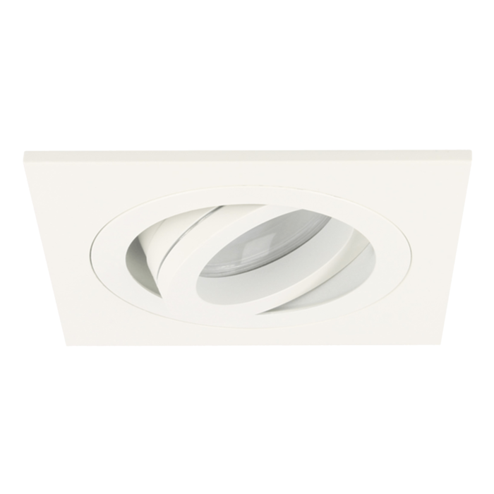 LED-Einbaustrahler Lecco, weiß, quadratisch, IP65 strahlwasserdicht,  dimmbar und neigbar, 5 W (ersetzt 50 W) | LEDdirect