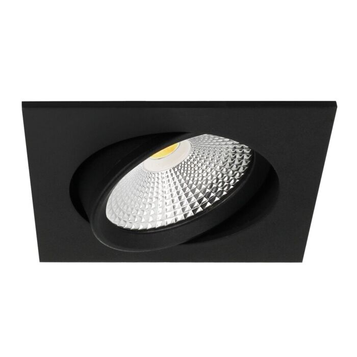 LED Einbaustahler Eleanora quadratisch 6W dim to warm 2000K-3000K Schwarz inklusiv Treiber IP44