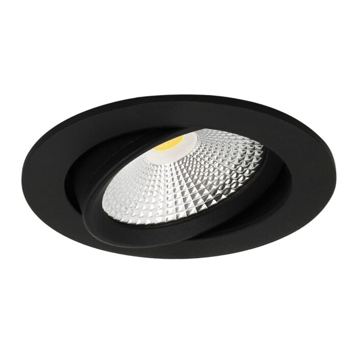 LED Einbaustahler Eleanora rund 6W dim to warm 2000K-3000K Schwarz inklusiv Treiber IP44